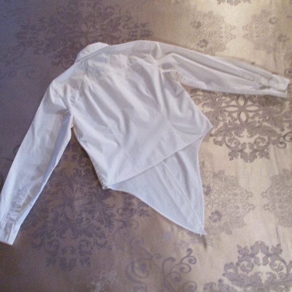 TOMMY HILFIGER JEANS WHITE WAIST TIE TOP - Picture 6 of 16